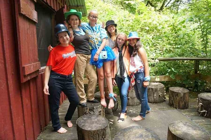 A group of Campers pose for a picture