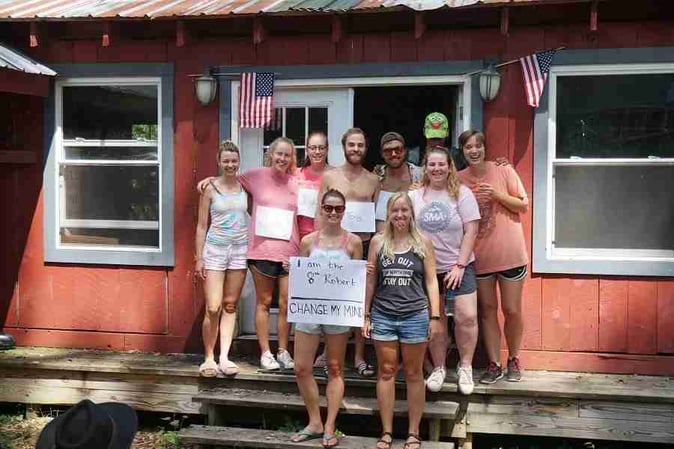 A group of Campers pose for a picture