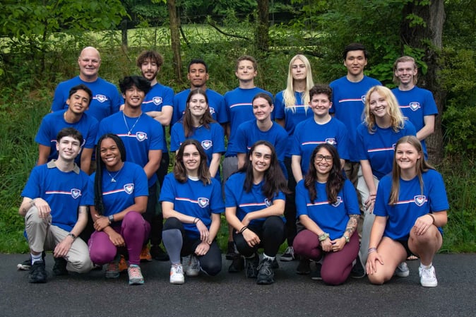 SMA Staff pose for a group picture.