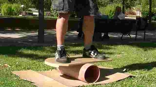 A Camper doing stability training