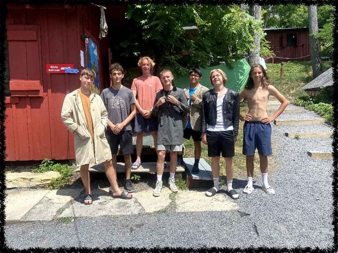 A group of Teen Campers pose for a picture.