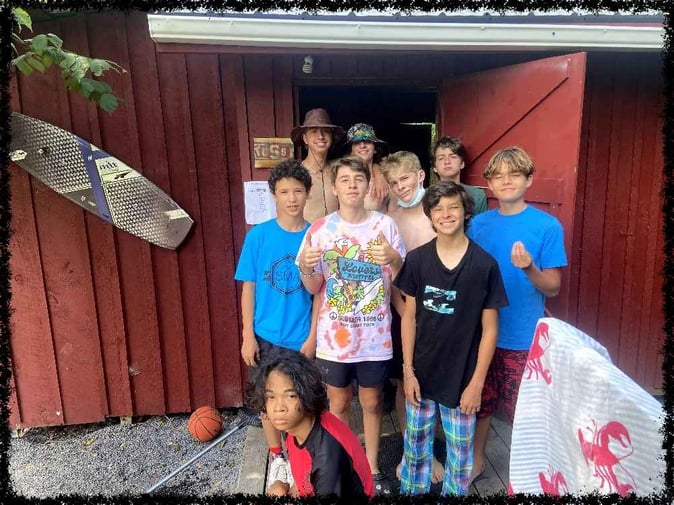 A group of Teen Campers pose for a picture