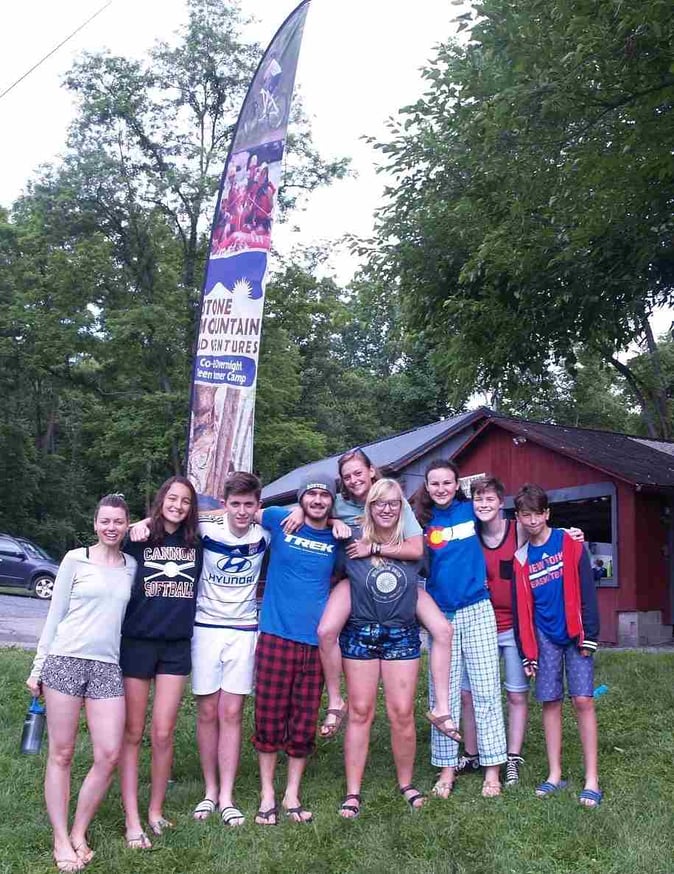 A group of Campers pose for a picture
