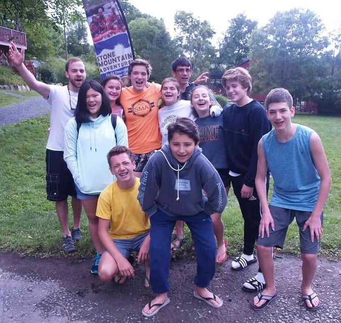 A group of Campers pose for a picture