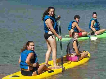 Picture of Campers putting on their life jackets 