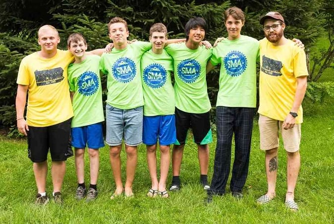 Picture of a group of Campers in SMA T-shirt