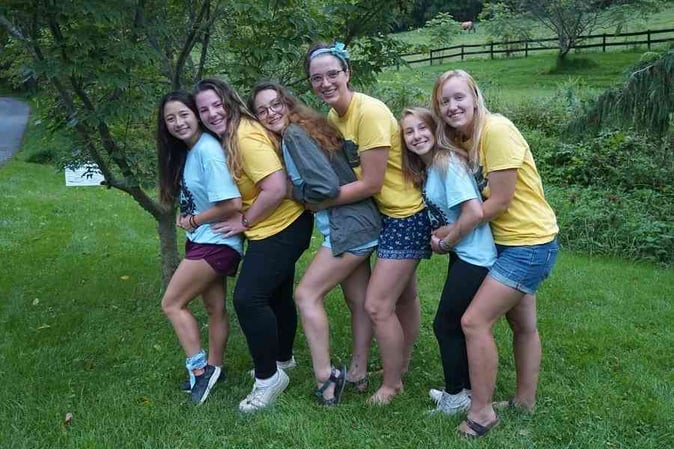 A group of female Campers pose for a picture
