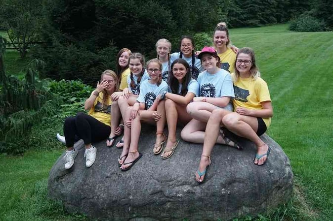 A group of female Campers pose for a picture