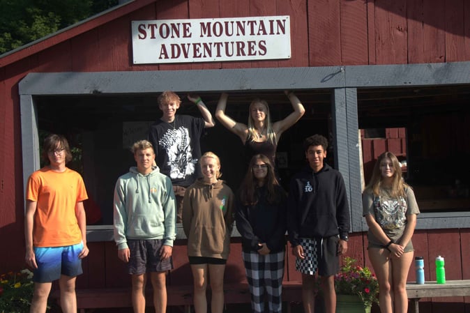 A group of Campers pose for a picture