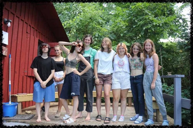 A group of Campers pose for a picture