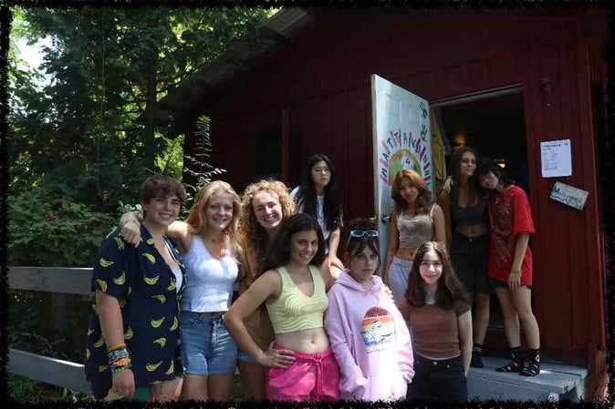 A group of female Campers pose for a picture