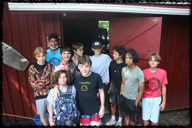 A group of Campers pose for a picture