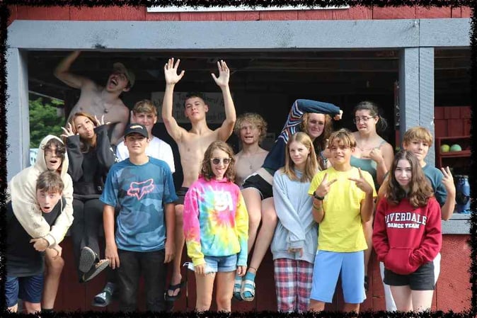 A group of Campers pose for a picture