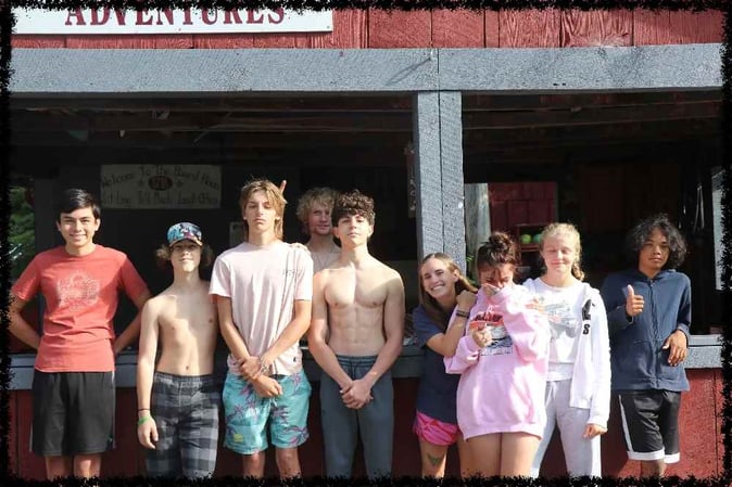 A group of Campers pose for a picture
