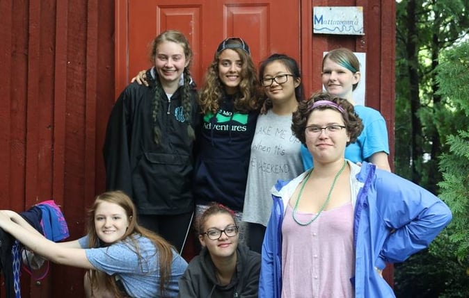 A group of female Campers pose for a picture