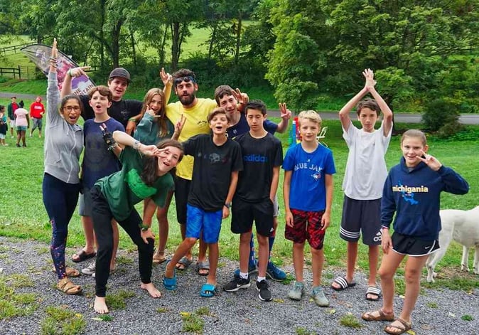 A group of Campers pose for a picture