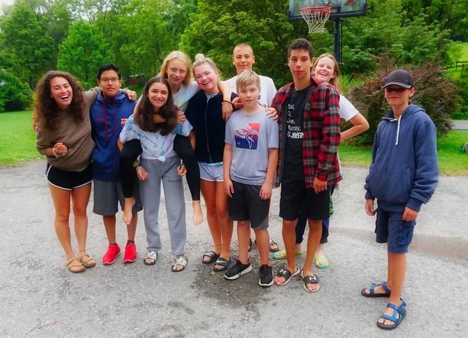 A group of Campers pose for a picture