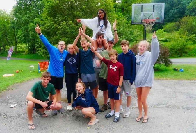 A group of Campers pose for a picture