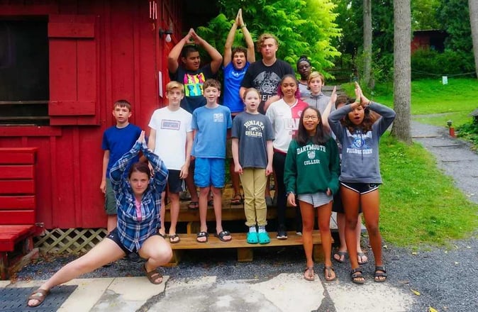 A group of Campers pose for a picture