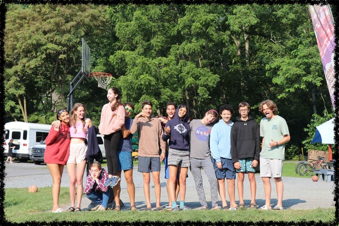 A group of Campers pose for a picture