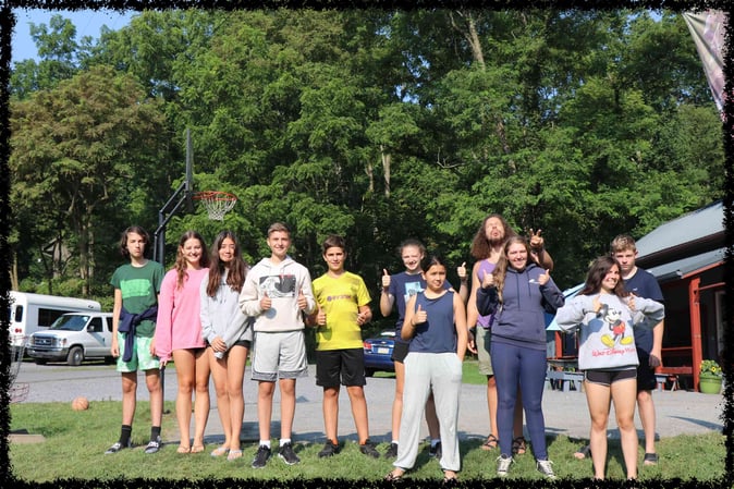 A group of Campers pose for a picture