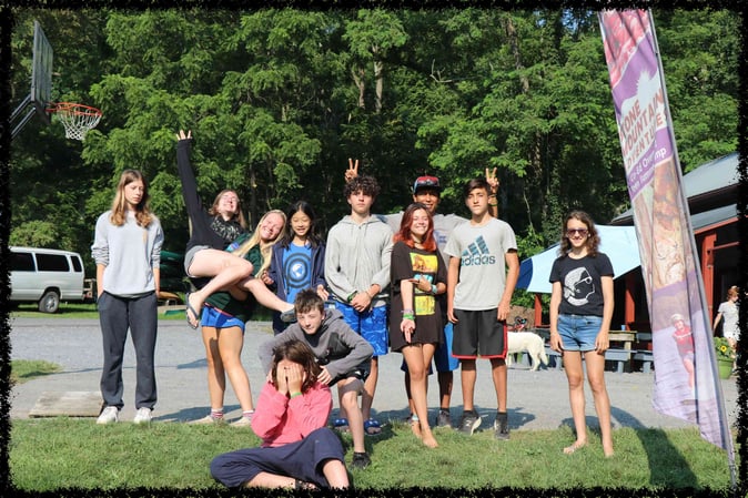 A group of Campers pose for a picture