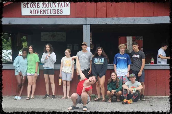 A group of Campers pose for a picture