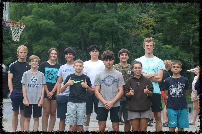 A group of Campers pose for a picture