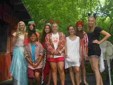 A group of Campers pose for  a picture