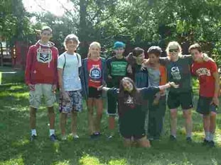 A group of Campers pose for a picture