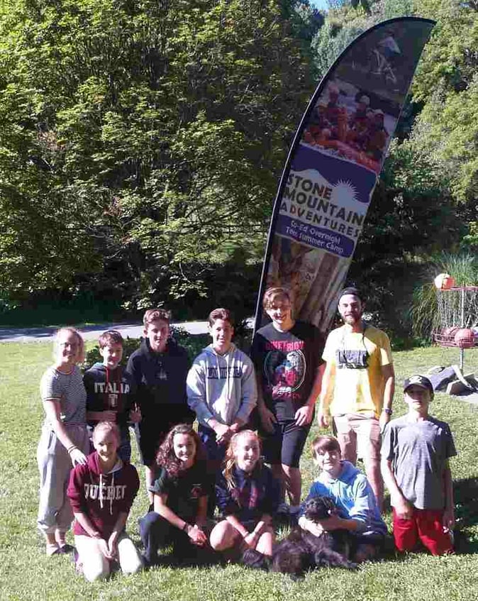 A group of Campers pose for a picture