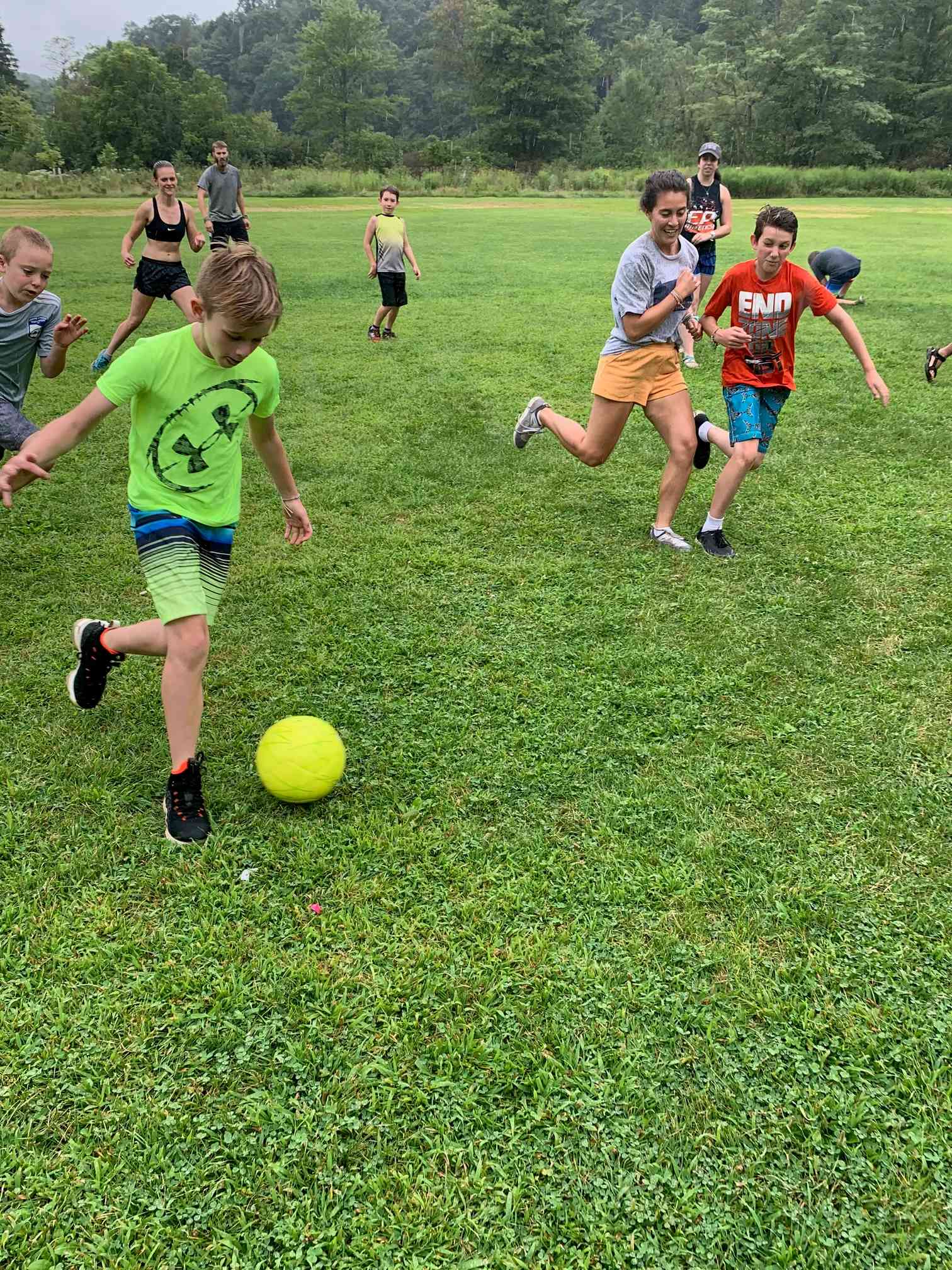 Picture of Teen Campers playing soccer
