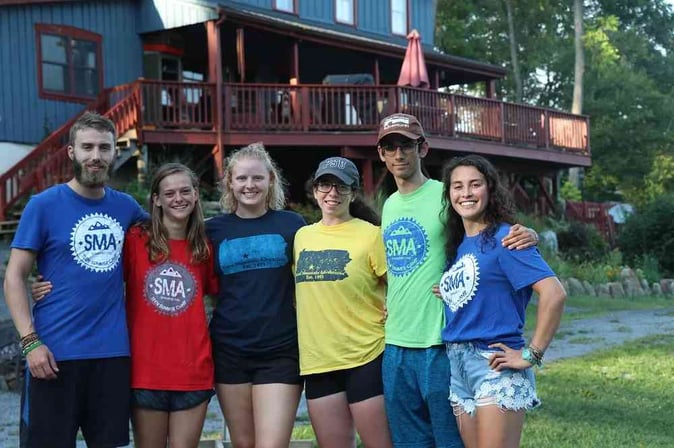 A group of Campers pose for a photo