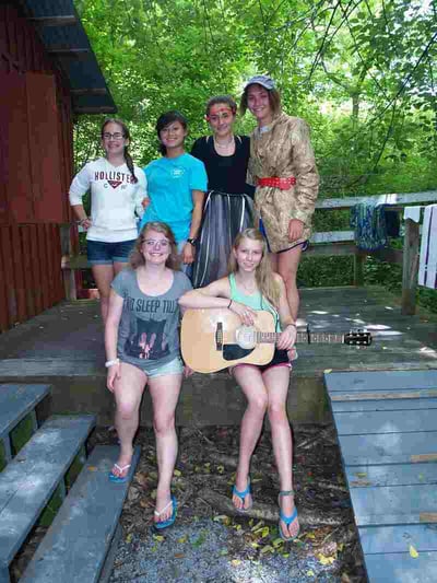 A group of Campers pose for a picture