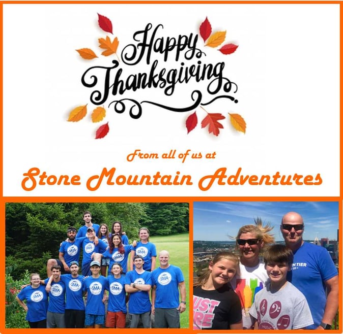 Happy Thanksgiving day card from SMA family.