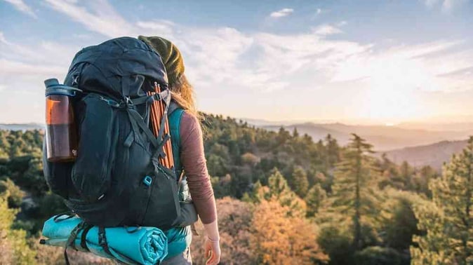 A Teen Camper with a Backpack