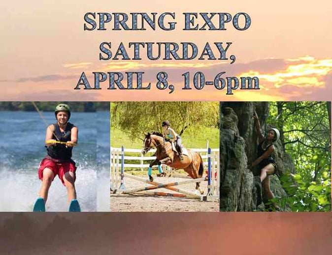 A Banner showcasing the date and time for Spring Expo