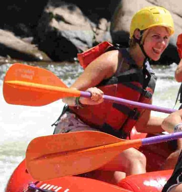 Picture of a Camper White Water Rafting