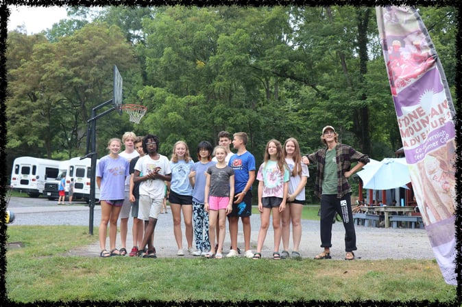 A group of Campers pose for a picture