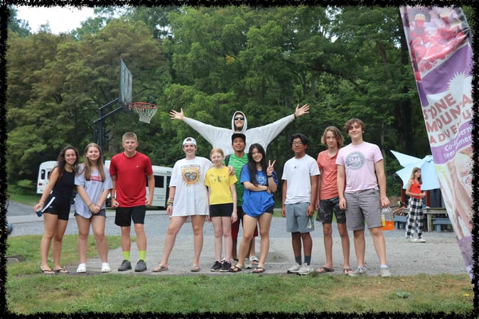 A group of Campers pose for a picture