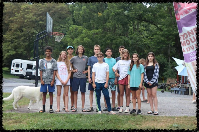 A group of Campers pose for a picture