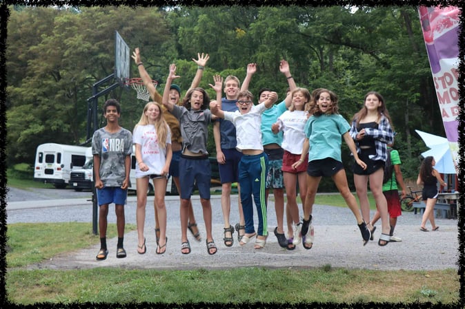 A group of Campers pose for a picture