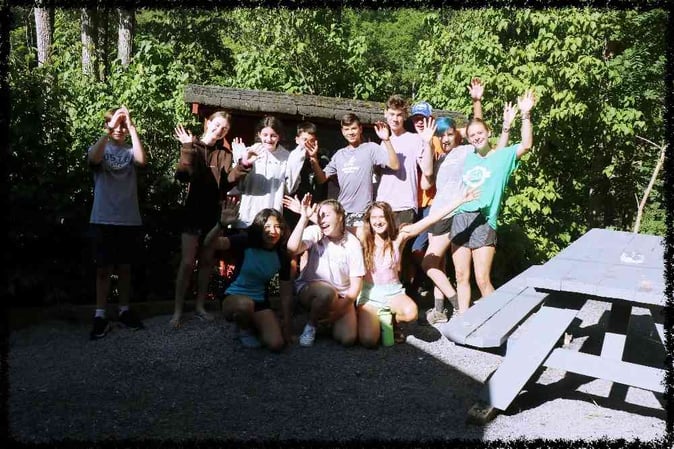A group of Campers pose for a picture