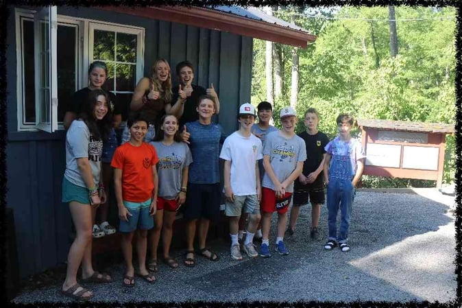 A group of Campers pose for a picture