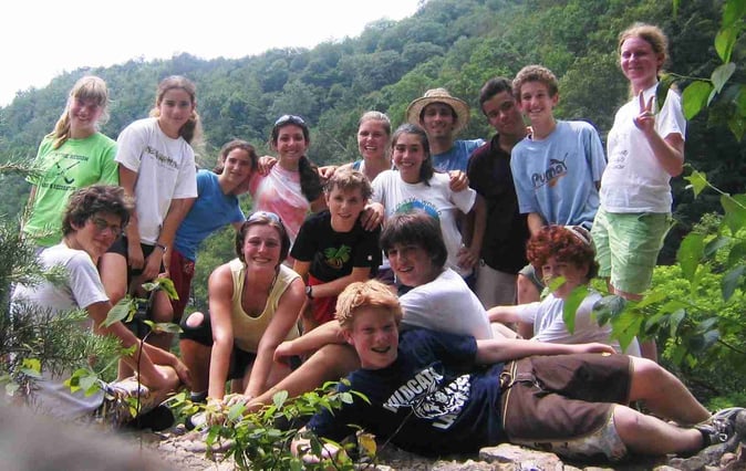 A group of Campers pose for a picture