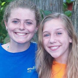 2 female Campers pose for a picture