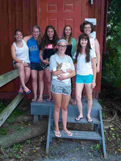 A group of female Campers pose for a picture