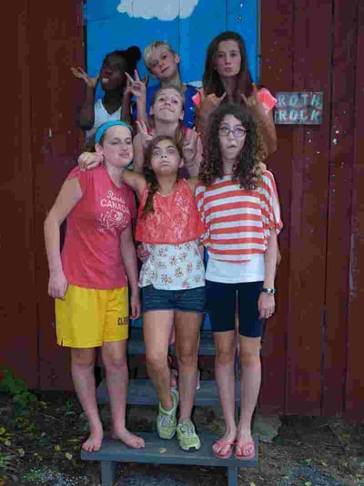 A group of female Campers pose for a picture