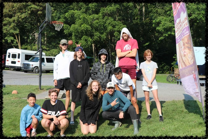 A group of Campers pose for a picture