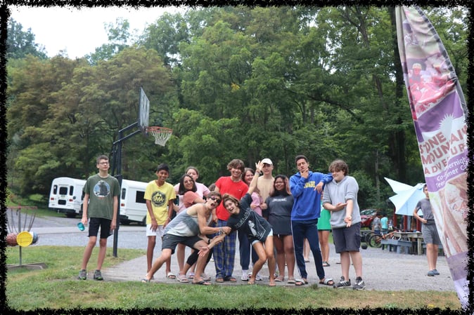 A group of Campers pose for a picture